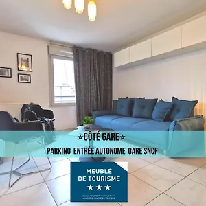  Appartamento Côté Gare - Gare - Centre-ville - Parking - Netflix - Wifi - Disney+ - Terrasse